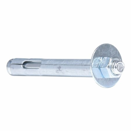 VESTIL Sleeve Anchor, 1/2" Dia., 4" L, Steel Zinc Plated AS-124